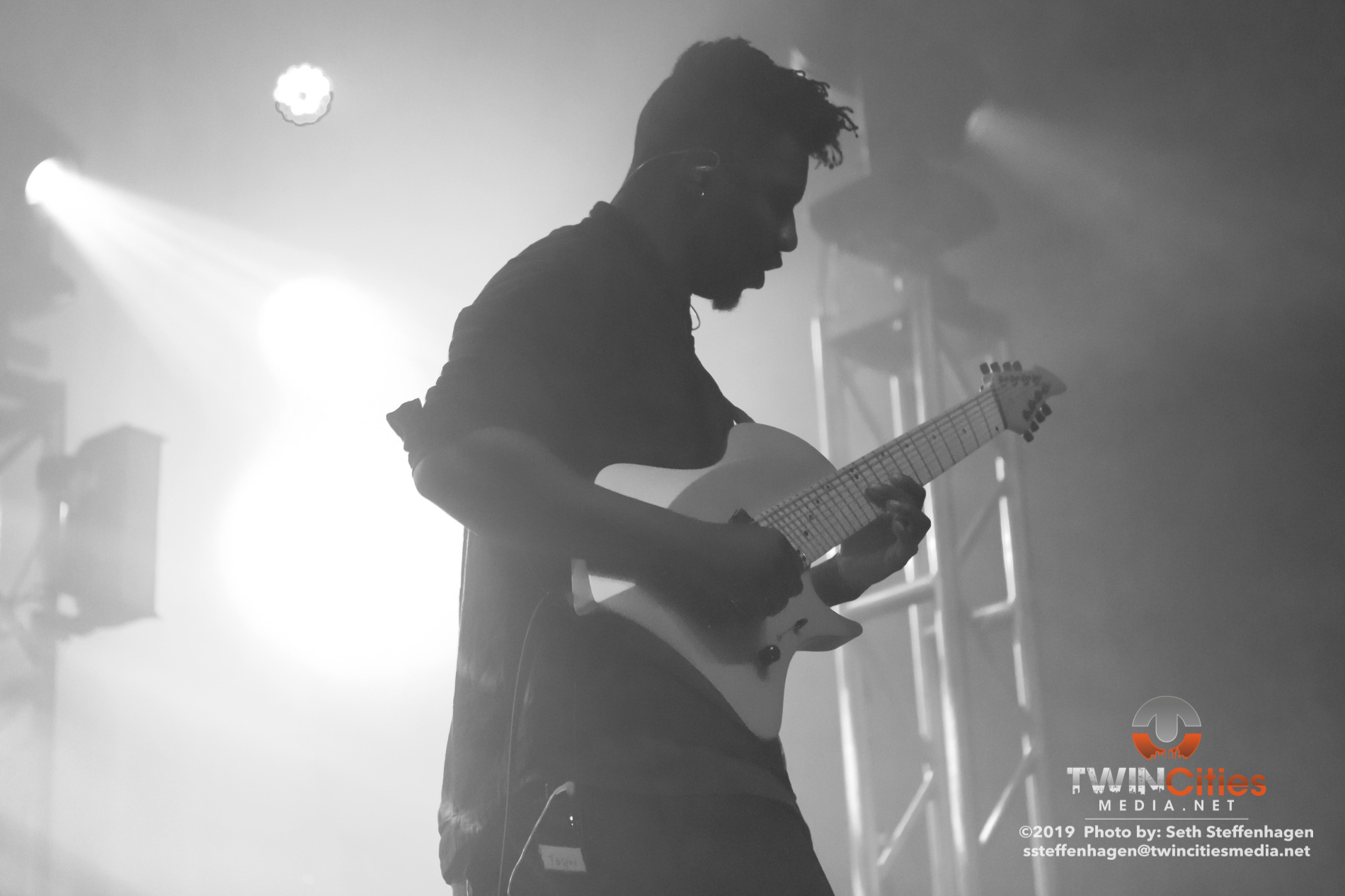 May 15, 2019 - Minneapolis, Minnesota, United States - Animals As Leaders live in concert at the Skyway Theatre along with The Contortionist and Buke And Gase as the openers.(Photo by Seth Steffenhagen/Steffenhagen Photography)