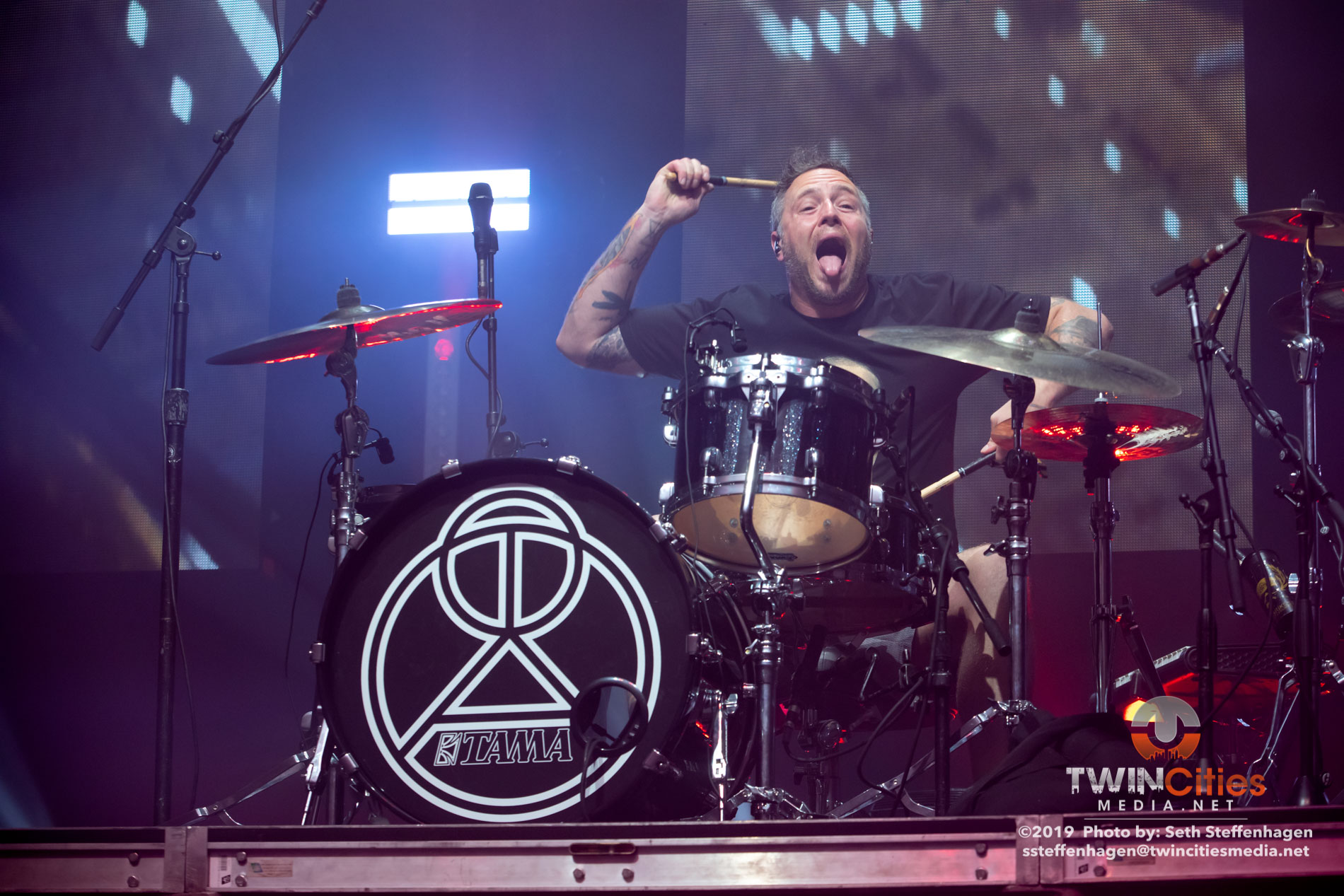 June 15, 2019 - Minneapolis, Minnesota, United States - Coheed & Cambria live in concert at The Armory along with Mastodon and Every Time I Die.(Photo by Seth Steffenhagen/Steffenhagen Photography)