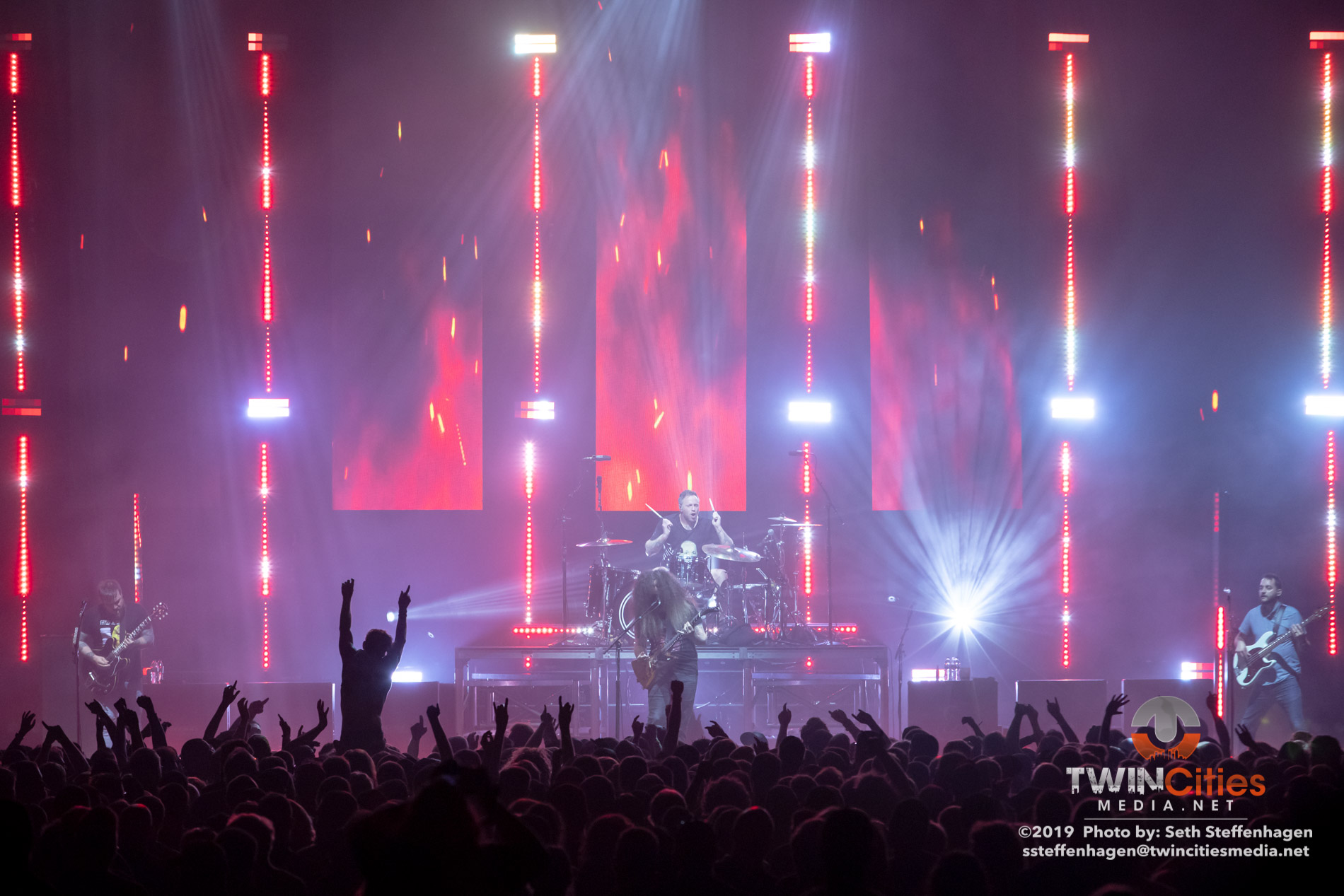 June 15, 2019 - Minneapolis, Minnesota, United States - Coheed & Cambria live in concert at The Armory along with Mastodon and Every Time I Die.(Photo by Seth Steffenhagen/Steffenhagen Photography)