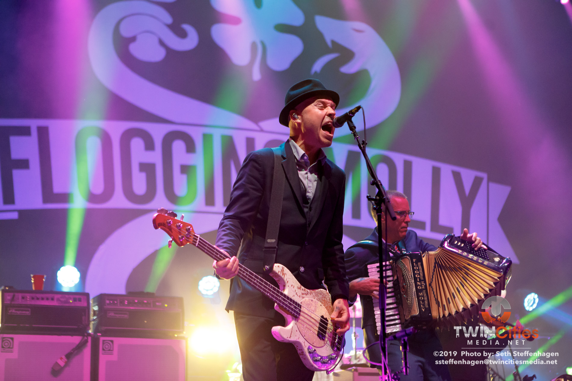 September 8, 2019 - Minneapolis, Minnesota, United States - Flogging Molly live in concert at the The Armory. Co-headlining with Social Distortion along with The Devil Makes Three and Le Butcherettes as the openers.

(Photo by Seth Steffenhagen/Steffenhagen Photography)