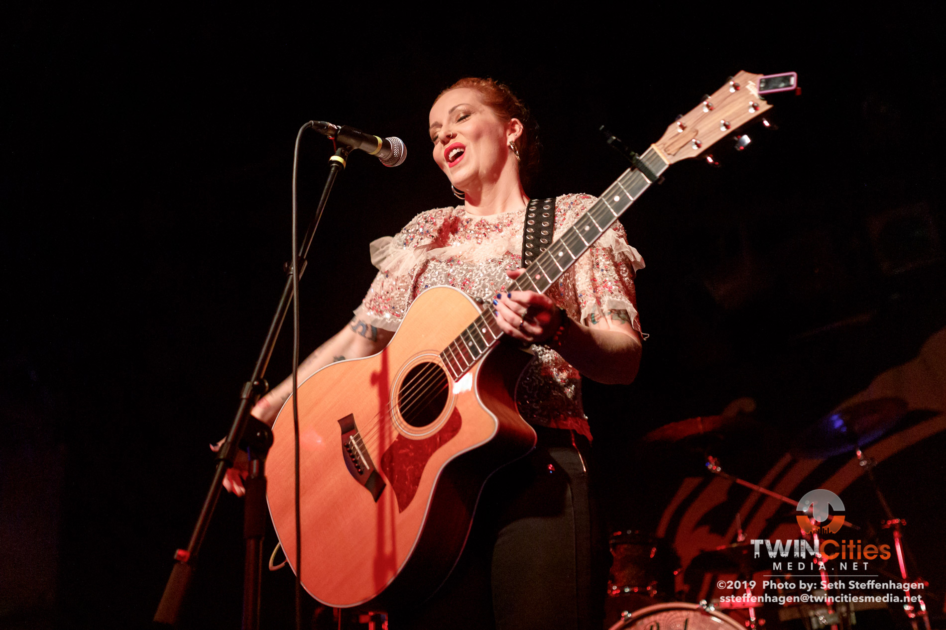 September 30, 2019 - Minneapolis, Minnesota, United States -  Anneke Van Giersbergen live in concert at The Cabooze opening for Delain and Amorphis.

(Photo by Seth Steffenhagen/Steffenhagen Photography)