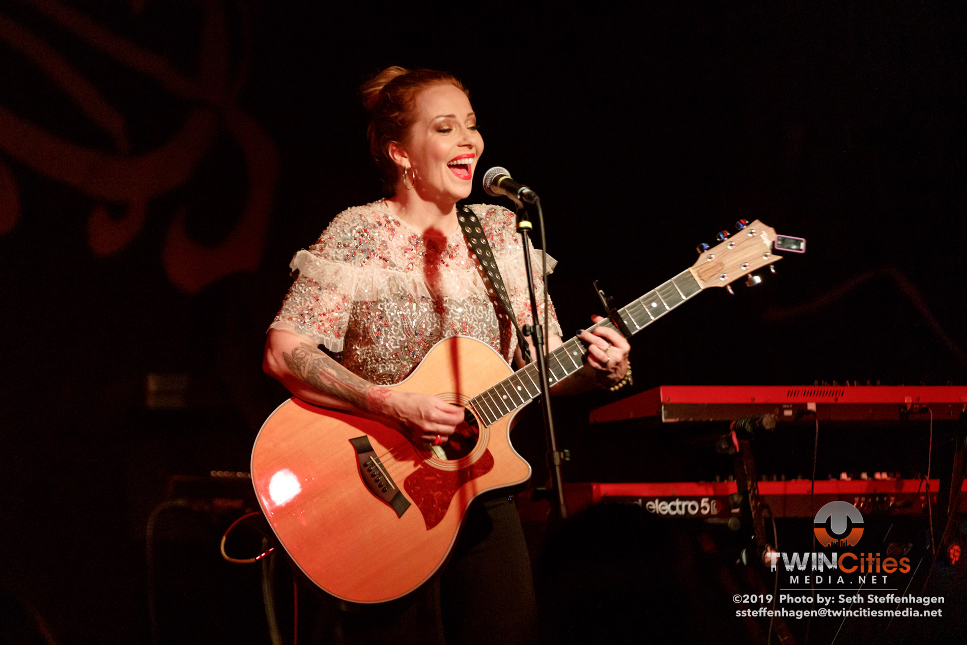September 30, 2019 - Minneapolis, Minnesota, United States -  Anneke Van Giersbergen live in concert at The Cabooze opening for Delain and Amorphis.

(Photo by Seth Steffenhagen/Steffenhagen Photography)