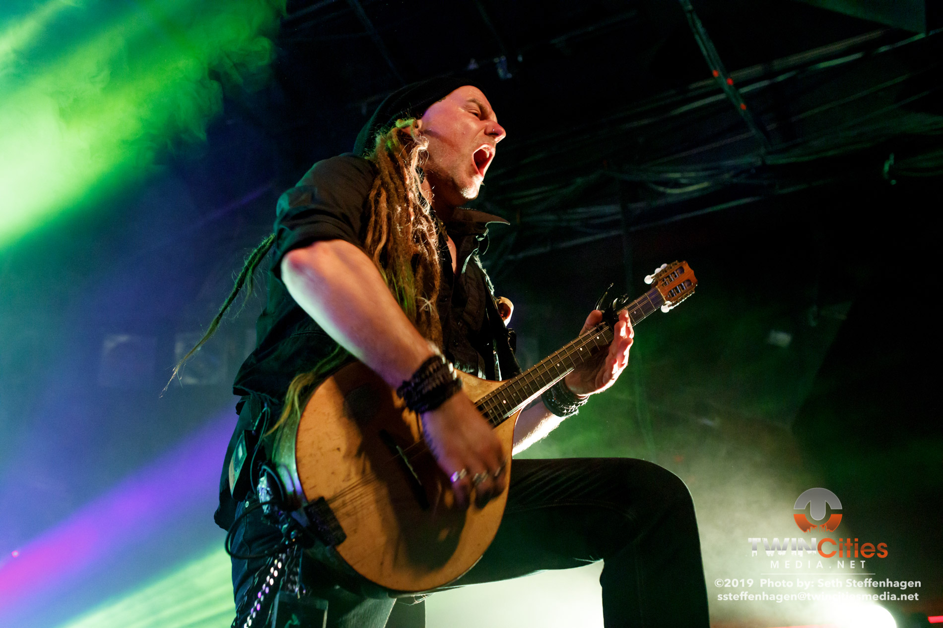 October 5, 2019 - Minneapolis, Minnesota, United States -  Eluveitie live in concert at The Cabooze co-headlining with Korpiklaani and with Gone In April as the openers.(Photo by Seth Steffenhagen/Steffenhagen Photography)