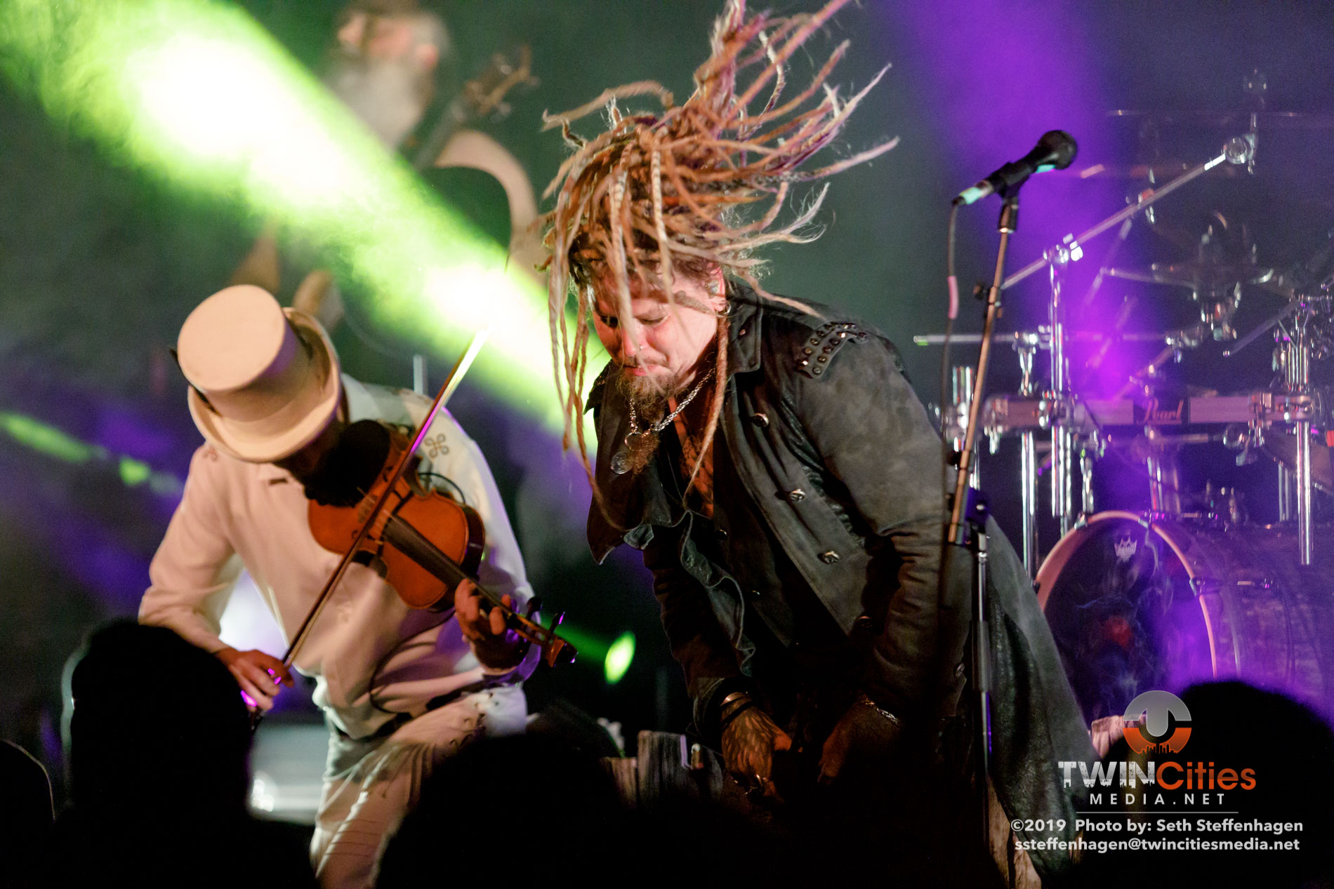 October 5, 2019 - Minneapolis, Minnesota, United States - Korpiklaani live in concert at The Cabooze co-headlining with Eluveitie and with Gone In April as the openers.

(Photo by Seth Steffenhagen/Steffenhagen Photography)