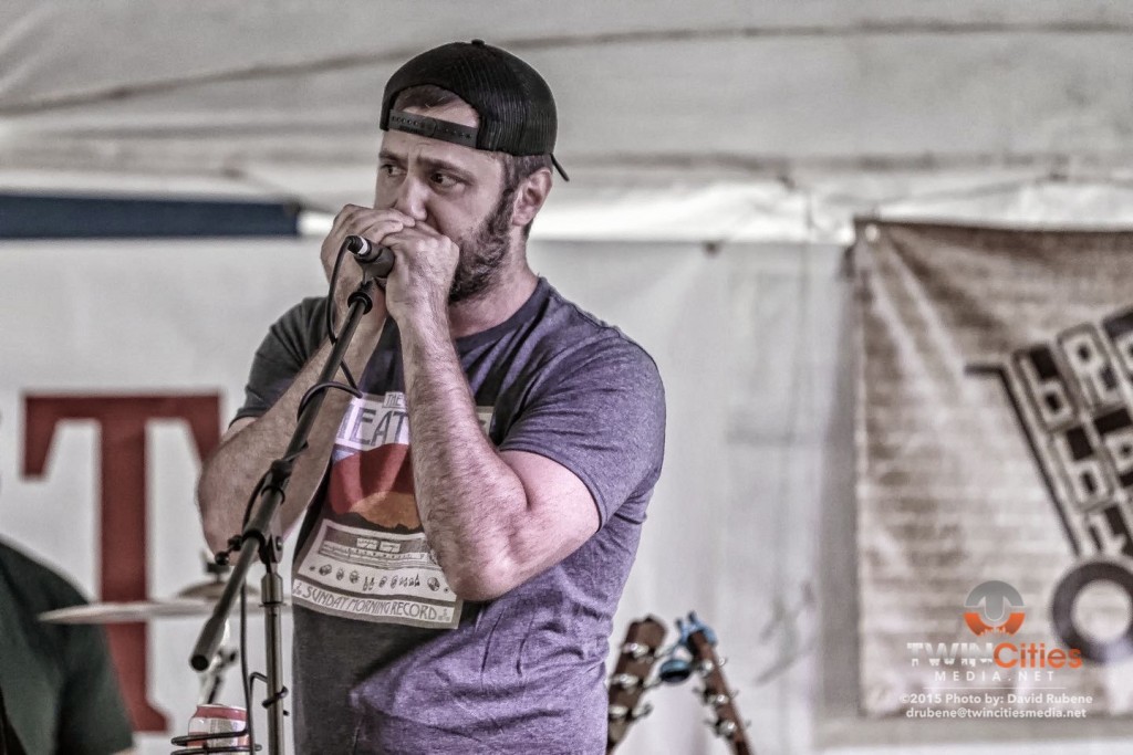 Bassist Shea Marana takes center stage to kick-off The Plott Hounds set at the Farmington Dew Days Festival